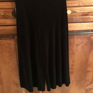 Black velvet palazzo pants